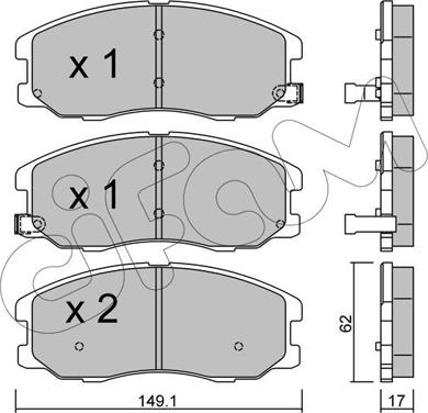 Cifam 822-778-0 - Brake Pad Set, disc brake autospares.lv