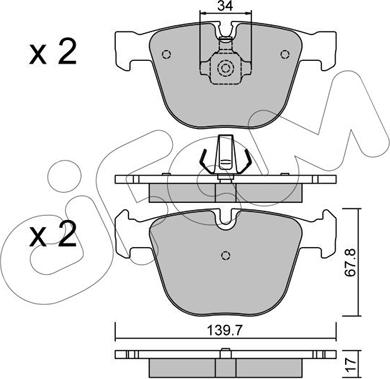 Cifam 822-773-0 - Brake Pad Set, disc brake autospares.lv