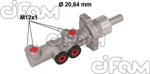 Cifam 202-881 - Brake Master Cylinder autospares.lv