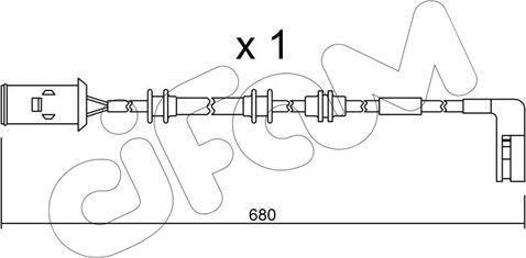 Cifam SU.093 - Warning Contact, brake pad wear autospares.lv