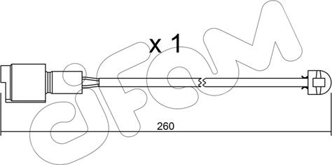 Cifam SU.074 - Warning Contact, brake pad wear autospares.lv