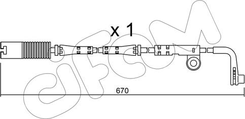 Cifam SU.150 - Warning Contact, brake pad wear autospares.lv