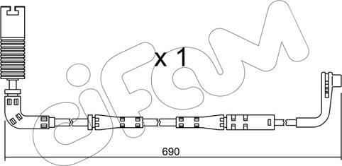 Cifam SU.157 - Warning Contact, brake pad wear autospares.lv