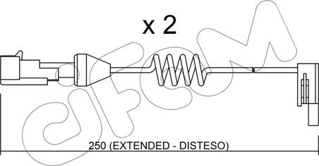 Cifam SU.166K - Warning Contact, brake pad wear autospares.lv