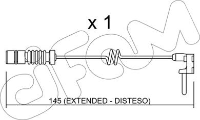 Cifam SU.161 - Warning Contact, brake pad wear autospares.lv