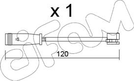 Cifam SU.398 - Warning Contact, brake pad wear autospares.lv