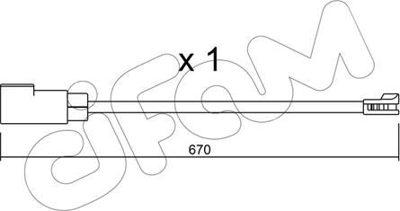 Cifam SU.341 - Warning Contact, brake pad wear autospares.lv