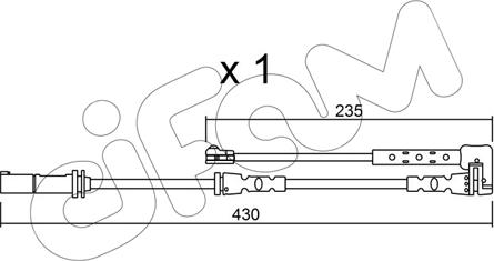 Cifam SU.311 - Warning Contact, brake pad wear autospares.lv