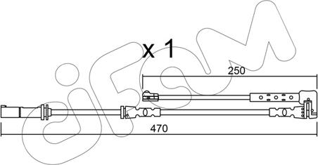 Cifam SU.338 - Warning Contact, brake pad wear autospares.lv