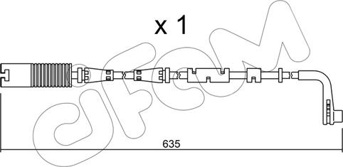 Cifam SU.205 - Warning Contact, brake pad wear autospares.lv