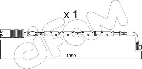 Cifam SU.206 - Warning Contact, brake pad wear autospares.lv