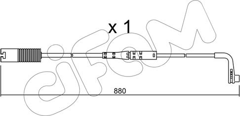 Cifam SU.207 - Warning Contact, brake pad wear autospares.lv