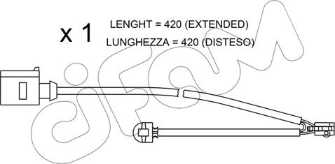 Cifam SU.217 - Warning Contact, brake pad wear autospares.lv