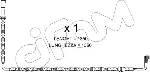 Cifam SU.286 - Warning Contact, brake pad wear autospares.lv