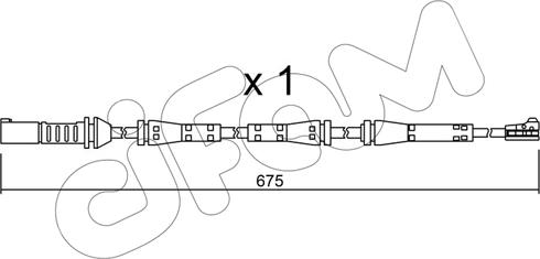 Cifam SU.278 - Warning Contact, brake pad wear autospares.lv