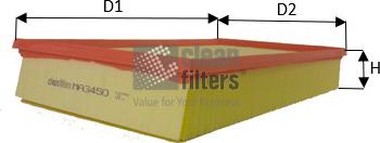 Clean Filters MA3450 - Air Filter, engine autospares.lv