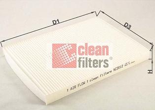 Clean Filters NC2012 - Filter, interior air autospares.lv