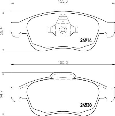 Cobreq N-453C - Brake Pad Set, disc brake autospares.lv