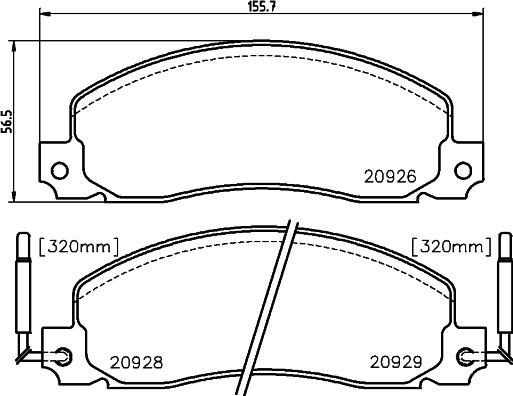 Cobreq N-433 - Brake Pad Set, disc brake autospares.lv