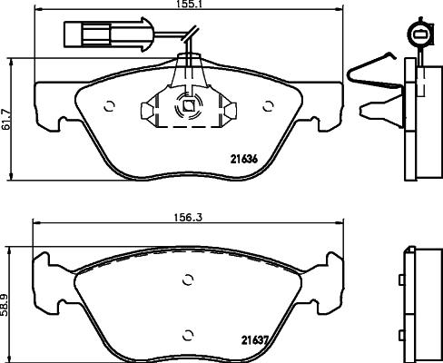 Cobreq N-545 - Brake Pad Set, disc brake autospares.lv