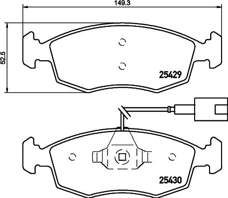 Cobreq N-541 - Brake Pad Set, disc brake autospares.lv