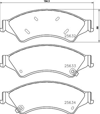 Cobreq N-197 - Brake Pad Set, disc brake autospares.lv