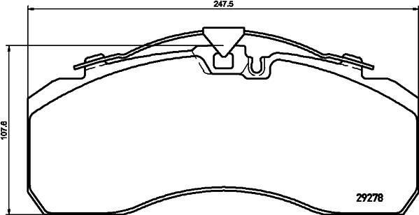 DT Spare Parts 29179 - Brake Pad Set, disc brake autospares.lv