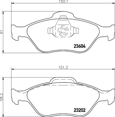 Textar 23202 - Brake Pad Set, disc brake autospares.lv