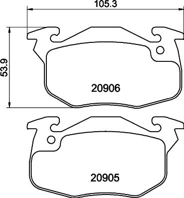 Cobreq N-1147 - Brake Pad Set, disc brake autospares.lv