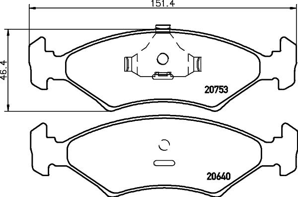 Cobreq N-115 - Brake Pad Set, disc brake autospares.lv