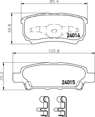 Cobreq N-1298 - Brake Pad Set, disc brake autospares.lv