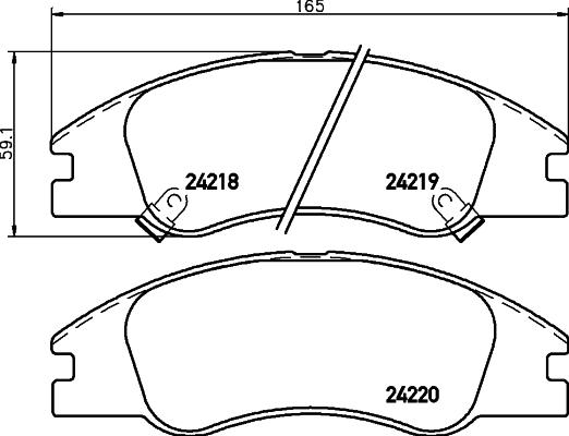 Cobreq N-1242 - Brake Pad Set, disc brake autospares.lv