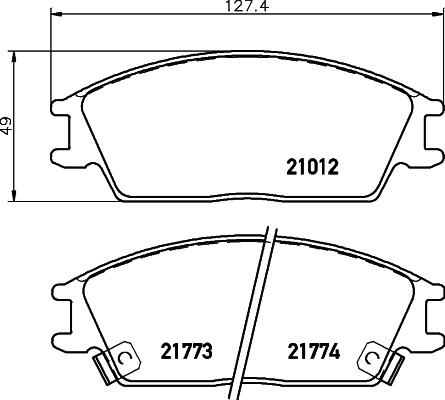 Cobreq N-1201 - Brake Pad Set, disc brake autospares.lv