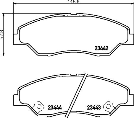 Cobreq N-1207 - Brake Pad Set, disc brake autospares.lv