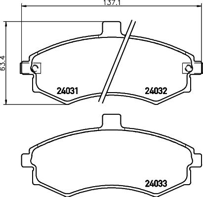 Cobreq N-1280 - Brake Pad Set, disc brake autospares.lv