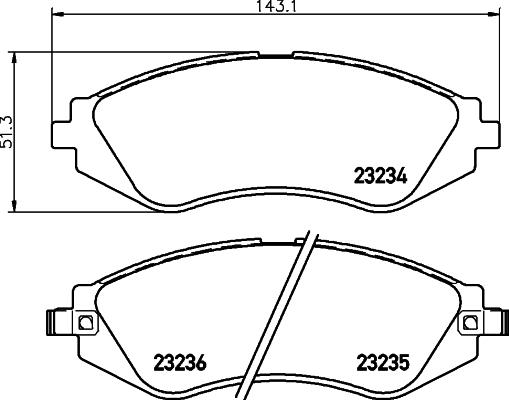 Cobreq N-1223 - Brake Pad Set, disc brake autospares.lv