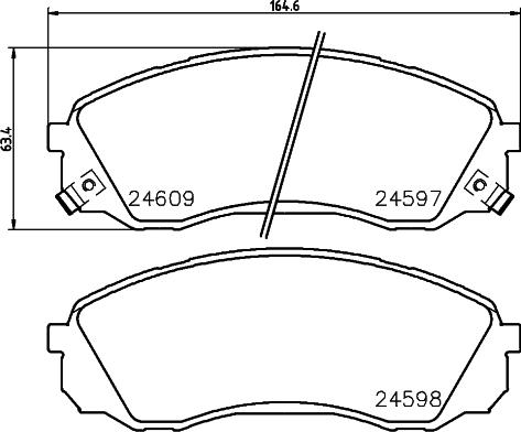 ATE 605799 - Brake Pad Set, disc brake autospares.lv