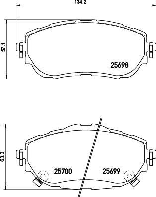 Cobreq N-1764 - Brake Pad Set, disc brake autospares.lv