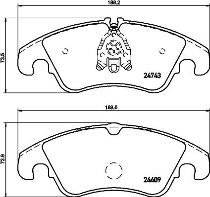 Cobreq N-1736 - Brake Pad Set, disc brake autospares.lv