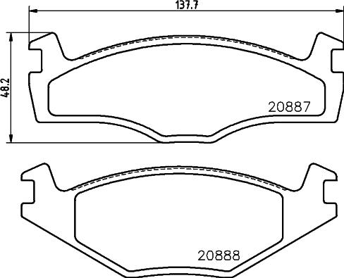 Cobreq N-883 - Brake Pad Set, disc brake autospares.lv