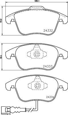 Cobreq N-294 - Brake Pad Set, disc brake autospares.lv