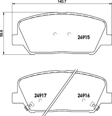 Cobreq N-2005 - Brake Pad Set, disc brake autospares.lv