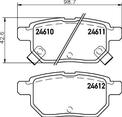 Cobreq N-2073 - Brake Pad Set, disc brake autospares.lv