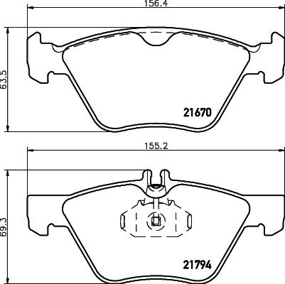 Cobreq N-725 - Brake Pad Set, disc brake autospares.lv