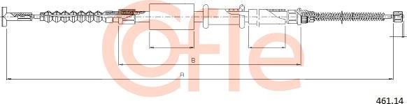 Cofle 92.461.14 - Cable, parking brake autospares.lv