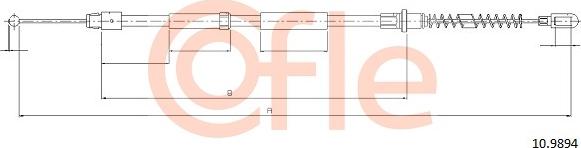 Cofle 92.10.9894 - Cable, parking brake autospares.lv