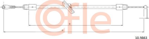 Cofle 92.10.9863 - Cable, parking brake autospares.lv