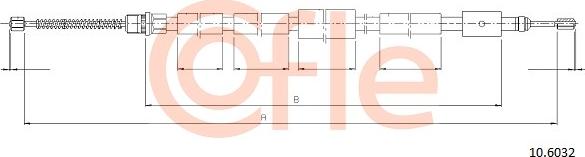 Cofle 92.10.6032 - Cable, parking brake autospares.lv