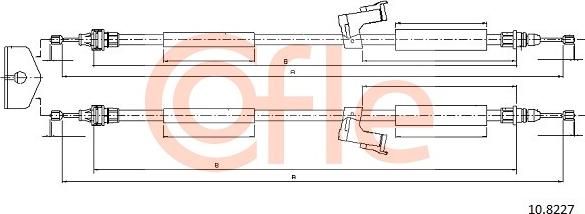 Cofle 92.10.8227 - Cable, parking brake autospares.lv