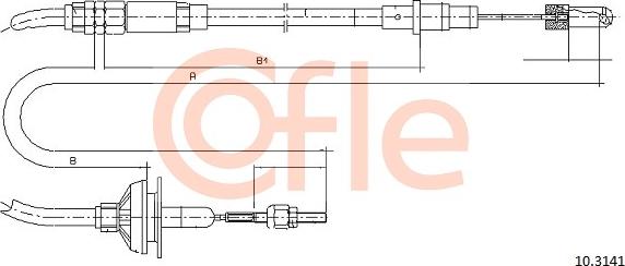 Cofle 92.10.3141 - Clutch Cable autospares.lv